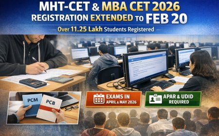 MHT-CET, MBA/MMS CET 2026 Registration Extended to Feb 20; Over 11.25 Lakh Students Apply