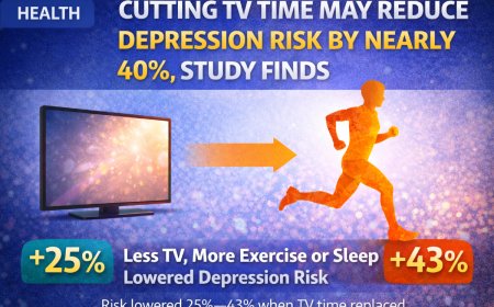 Cutting TV Time May Lower Depression Risk by Nearly 40%, Study Finds